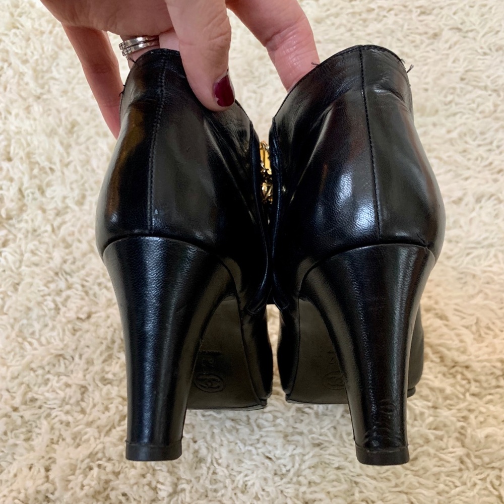 Black Vintage Chanel Tassel Booties - Picture 4 of 8